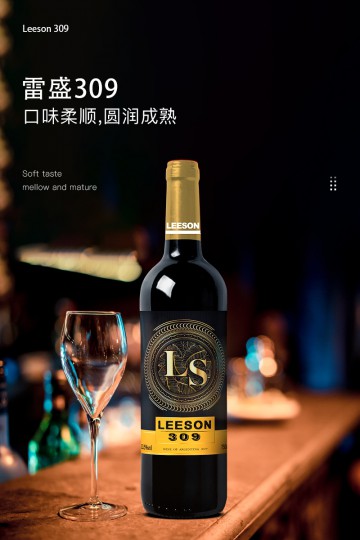 雷盛红酒309阿根廷干红葡萄酒