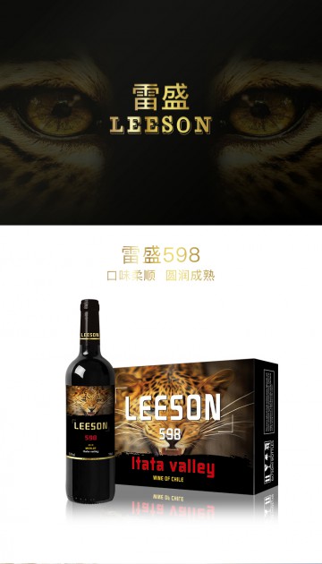 雷盛红酒598智利干红葡萄酒