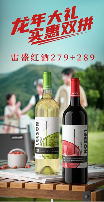 雷盛279·289干红葡萄酒（一箱六瓶）